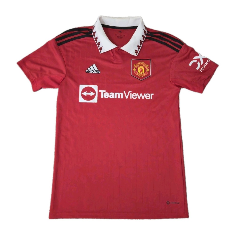 Manchester United 2022/23 adidas Home Jersey Kit Men's Small Collored Red